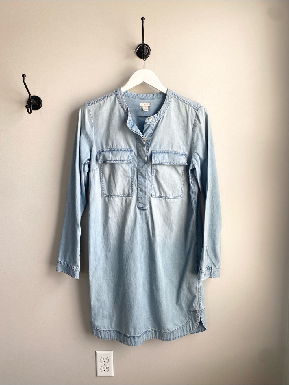 J. Crew New England Light Blue Soft Denim Tunic Dress